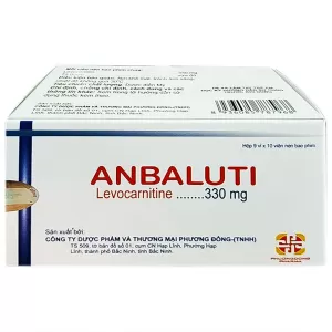 Thuốc điều trị thiếu hụt carnitine Anbaluti PhuongDongPharma (9 vỉ x 10 viên/hộp)