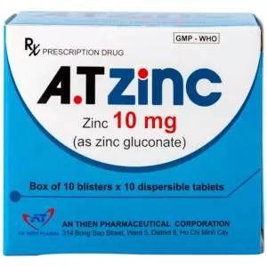 A.T Zinc 10mg (10 vỉ x 10 viên/hộp)