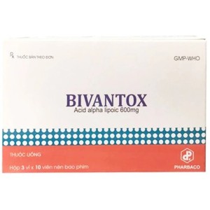 Thuốc điều trị rối loạn cảm giác Bivantox 600mg (3 vỉ x 10 viên/hộp)