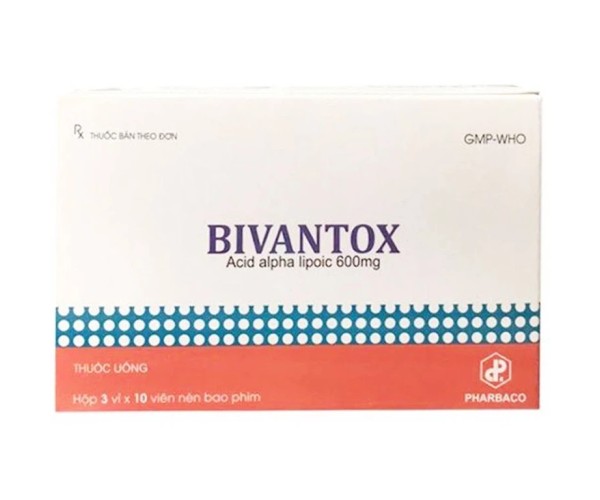 Thuốc điều trị rối loạn cảm giác Bivantox 600mg (3 vỉ x 10 viên/hộp)