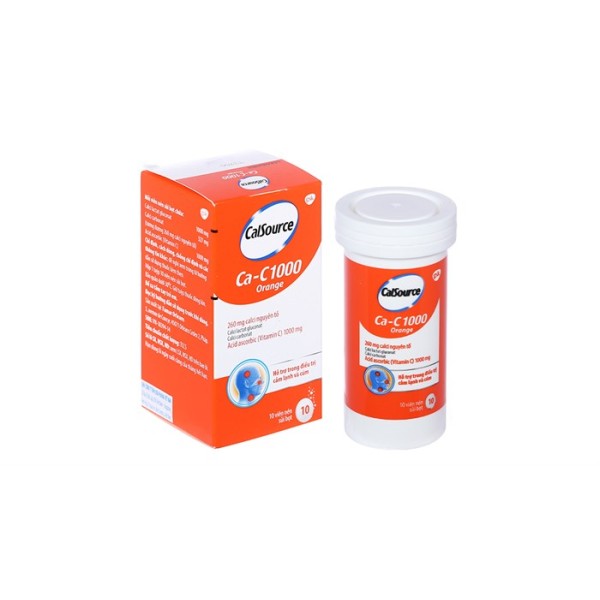 Viên sủi CalSource Ca-C1000 Orange (10 viên/tube)