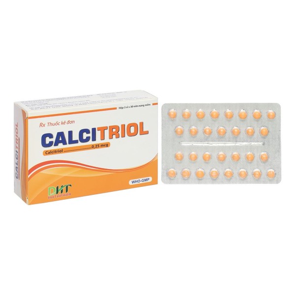 Thuốc điều trị loãng xương Calcitriol DHT (3 vỉ x 30 viên/hộp)