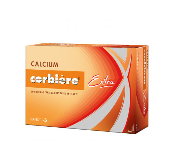 Thuốc điều trị tình trạng thiếu canxi Calcium Corbiere Extra 10ml (30 ống/hộp)