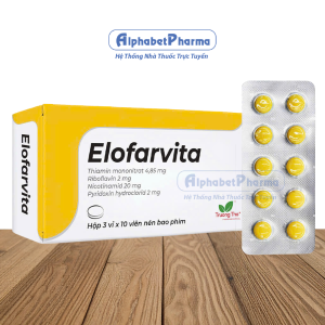 Thuốc phòng và điều trị khi thiếu vitamin B Elofarvita (3 vỉ x 10 viên/hộp)