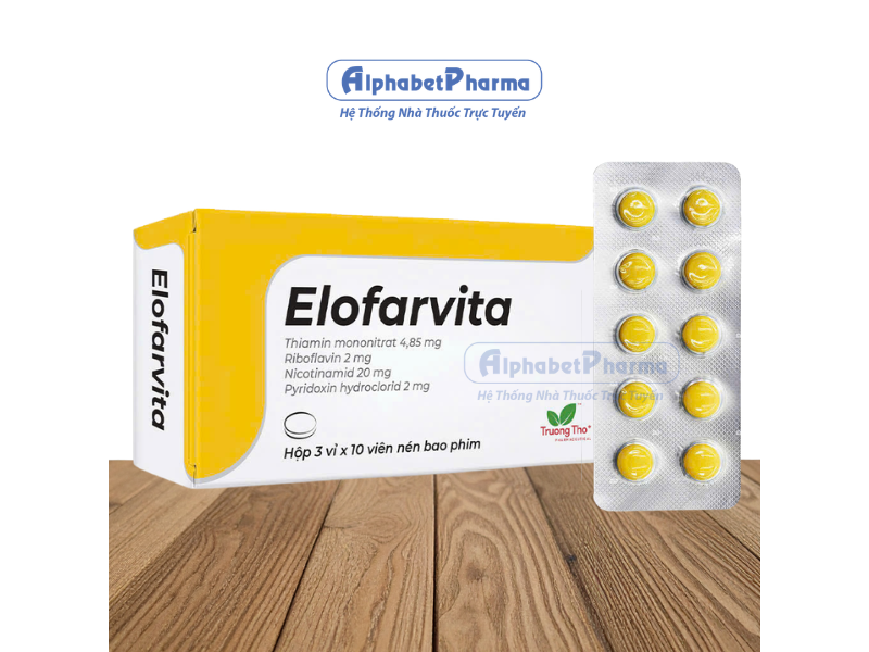 Thuốc phòng và điều trị khi thiếu vitamin B Elofarvita (3 vỉ x 10 viên/hộp)