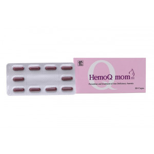 Thuốc bổ sung sắt cho phụ nữ mang thai HemoQ Mom (3 vỉ x 10 viên/hộp)
