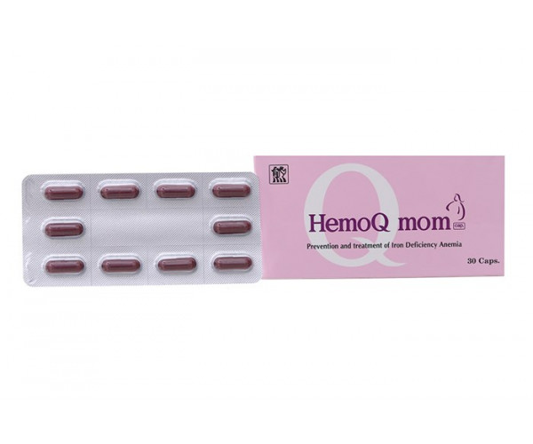 Thuốc bổ sung sắt cho phụ nữ mang thai HemoQ Mom (3 vỉ x 10 viên/hộp)