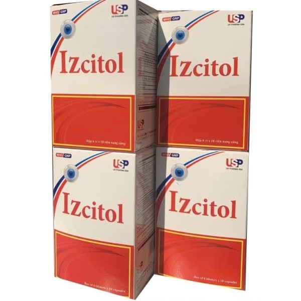 Thuốc bổ mắt Izcitol 100mg (6 vỉ x 10 viên/hộp)