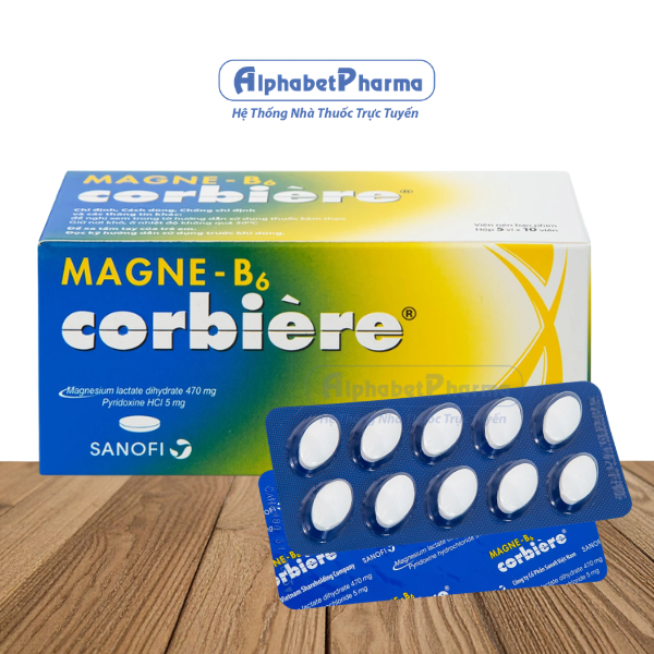 Thuốc bổ sung Magie Magne - B6 Corbiere (5 vỉ x 10 viên/hộp)