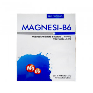 Thuốc điều trị các trường hợp thiếu magnesi Magnesi-B6 DHG (10 vỉ x 10 viên/hộp)