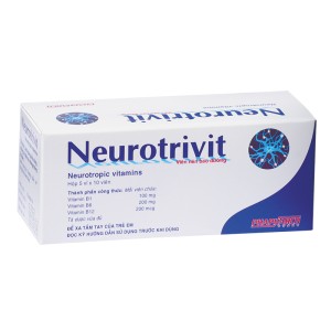 Thuốc điều trị các bệnh rối loạn hệ thần kinh Neurotrivit (5 vỉ x 10 viên/hộp)