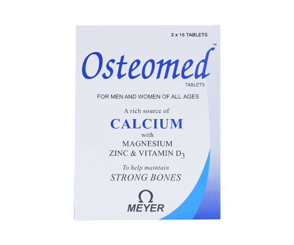 Thuốc bổ sung canxi, magie, kẽm và vitamin D3 Osteomed (2 vỉ x 15 viên/hộp)