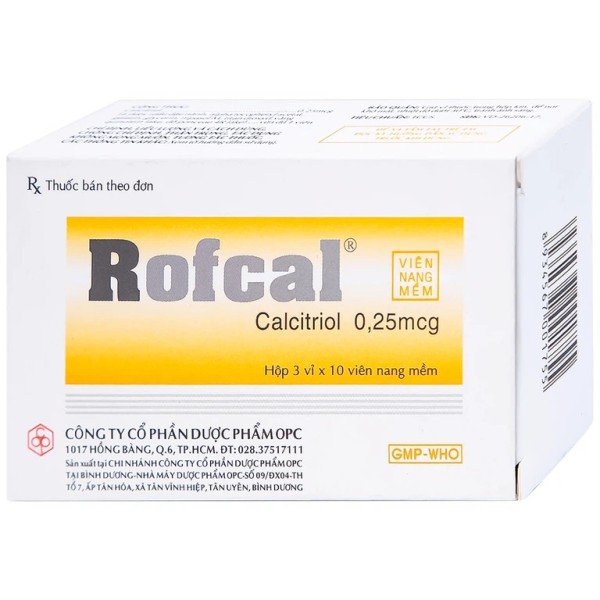 Thuốc điều trị loãng xương Rofcal (3 vỉ x 10 viên/hộp)