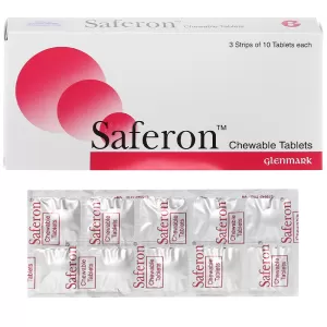 Thuốc điều trị thiếu máu do thiếu sắt Saferon (3 vỉ x 10 viên/hộp)