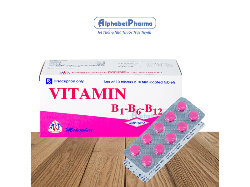 Thuốc bổ sung Vitamin B1-B6-B12 MKP (10 vỉ x 10 viên/hộp)