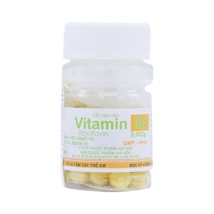 Thuốc điều trị viêm loét lưỡi, viêm loét giác mạc Vitamin B2 0.002g (100 viên/lọ)