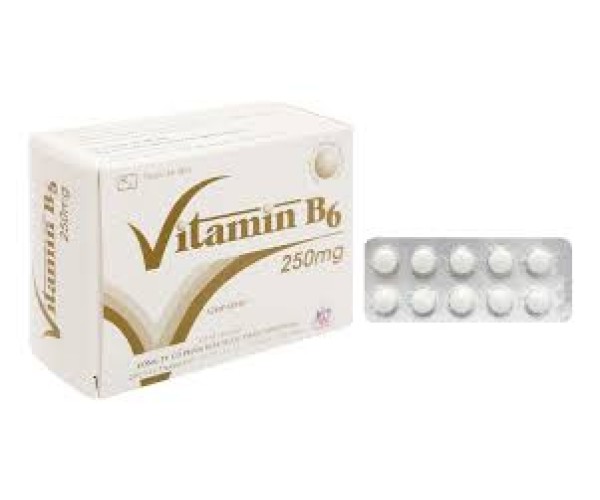 Thuốc trị thiếu máu nguyên bào sắt di truyền, ngừa co giật Vitamin B6 250mg MKP (10 vỉ x 10 viên/hộp)