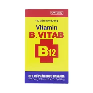 Vitamin B.Vitab B12 Danapha (100 viên/hộp)