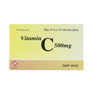 Thuốc bổ sung Vitamin C 500mg Vidipha tablet (10 vỉ x 10 viên/hộp)