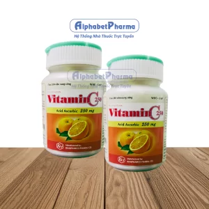 Thuốc điều trị thiếu hụt Vitamin C 250mg Khapharco (200 viên/chai)
