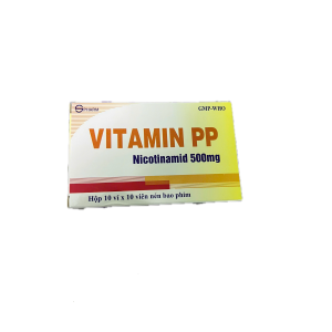 Thuốc bổ sung Vitamin PP 500mg S.Pharm (10 vỉ x 10 viên/hộp)