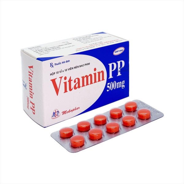  Thuốc bổ sung Vitamin PP 500mg MKP (10 vỉ x 10 viên/hộp)