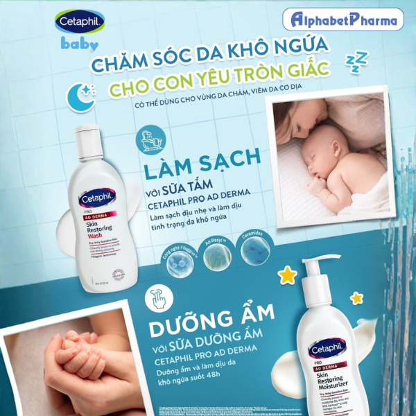 BỘ ĐÔI CHĂM SÓC DA KHÔ NGỨA CHO CON YÊU TRÒN GIẤC
