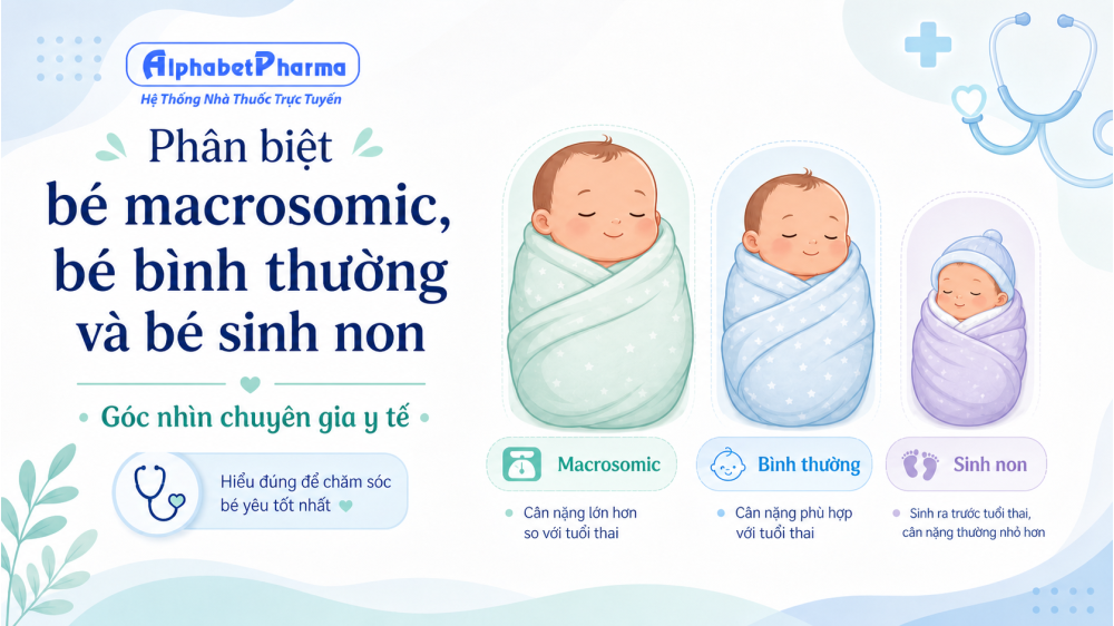 Phân biệt bé macrosomic, bé bình thường và bé sinh non dưới góc nhìn chuyên gia y tế