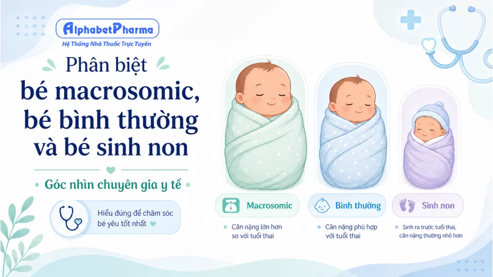 Phân biệt bé macrosomic, bé bình thường và bé sinh non dưới góc nhìn chuyên gia y tế