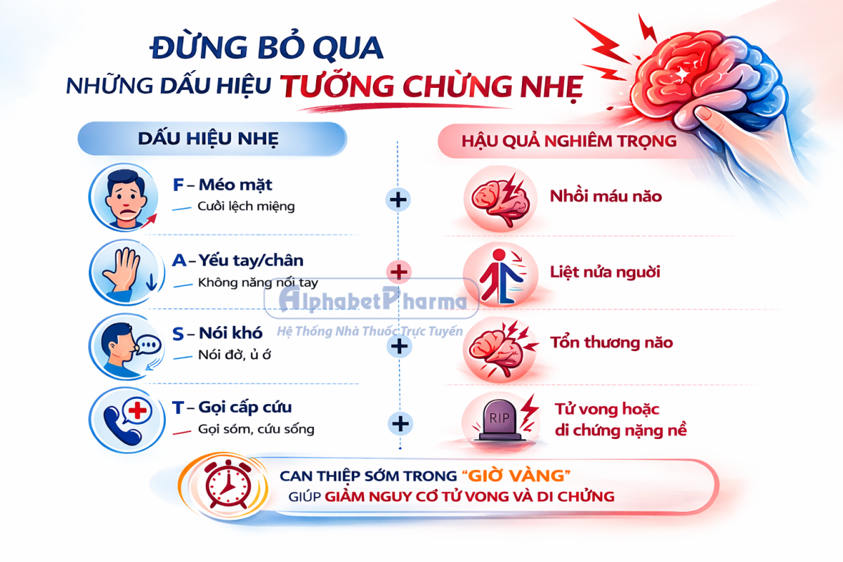  TRIỆU CHỨNG BÁO HIỆU TAI BIẾN MẠCH MÁU NÃO (ĐỘT QUỴ)